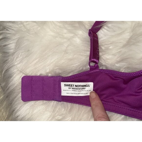 Sweet Nothings Maidenform Lace Minimizer Bra Unlined UW Animal Womens 38C 08023 - Picture 6 of 7
